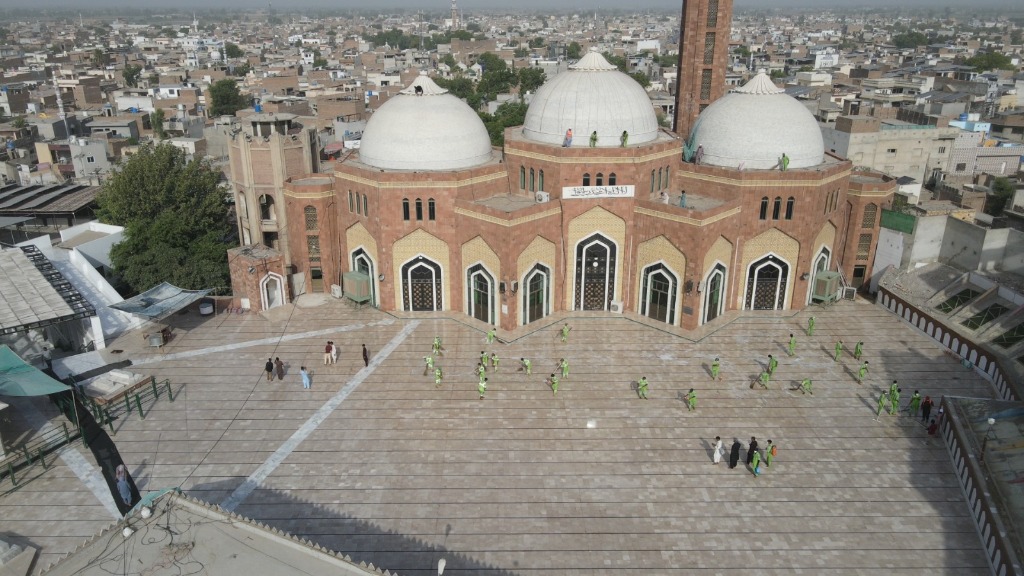 Darbar Baba Fareed Shrine Aerial View - Complete Cleaning Operations